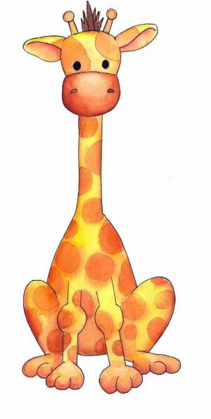 Раскраска рисунок жираф для детей #21 #473634