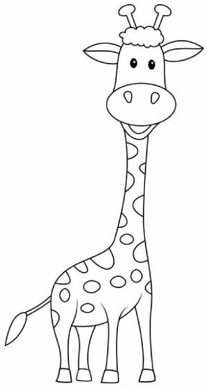 Раскраска рисунок жираф для детей #23 #473636