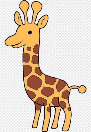 Раскраска рисунок жираф для детей #26 #473639
