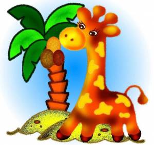 Раскраска рисунок жираф для детей #27 #473640