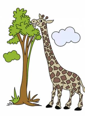 Раскраска рисунок жираф для детей #33 #473646