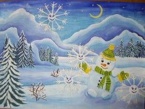 Раскраска рисунок зима #17 #473701