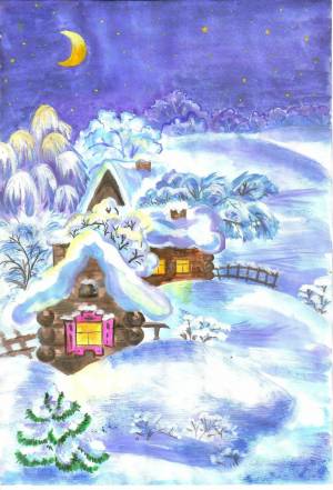 Раскраска рисунок зимняя сказка #34 #473796