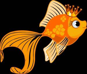 Раскраска рисунок золотая рыбка #4 #473805