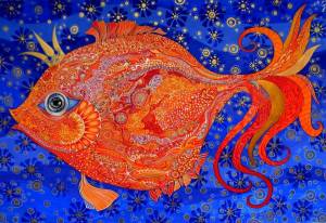 Раскраска рисунок золотая рыбка #32 #473833
