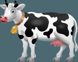 Раскраска рисунок корова для детей #21 #473899