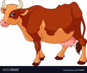 Раскраска рисунок корова для детей #23 #473901