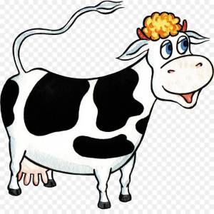Раскраска рисунок корова для детей #24 #473902