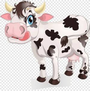 Раскраска рисунок корова для детей #25 #473903