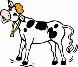 Раскраска рисунок корова для детей #27 #473905