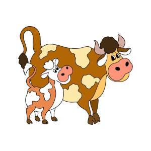 Раскраска рисунок корова для детей #32 #473910