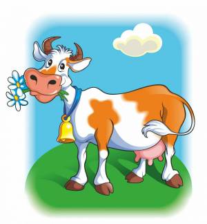 Раскраска рисунок корова для детей #34 #473912