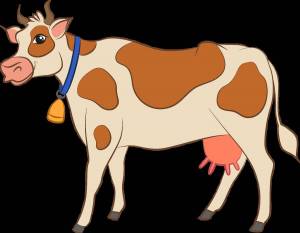 Раскраска рисунок корова для детей #37 #473915