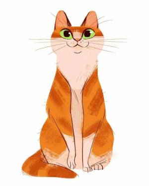 Раскраска рисунок кошка #6 #473960