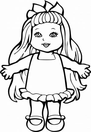 Раскраска рисунок куклы #1 #474019