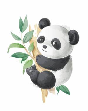 Раскраска рисунок панда #1 #474657