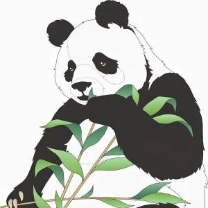 Раскраска рисунок панда #23 #474679