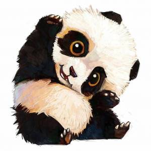 Раскраска рисунок панда #38 #474694