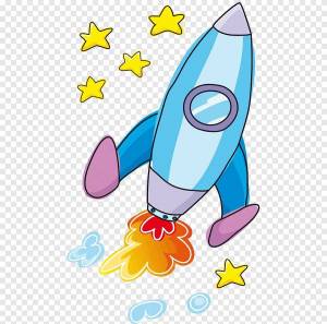 Раскраска рисунок ракета для детей #18 #474883