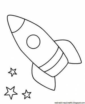 Раскраска рисунок ракета для детей #25 #474890