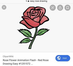 Раскраска рисунок роза #1 #474902