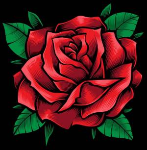 Раскраска рисунок роза #25 #474926