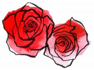 Раскраска рисунок роза #34 #474935