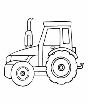Раскраска рисунок трактор для детей #32 #475295