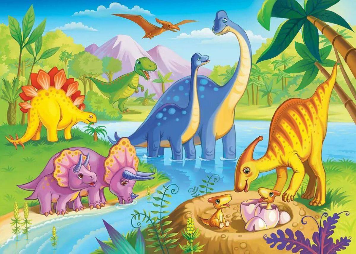 Рисунки динозавров для #20