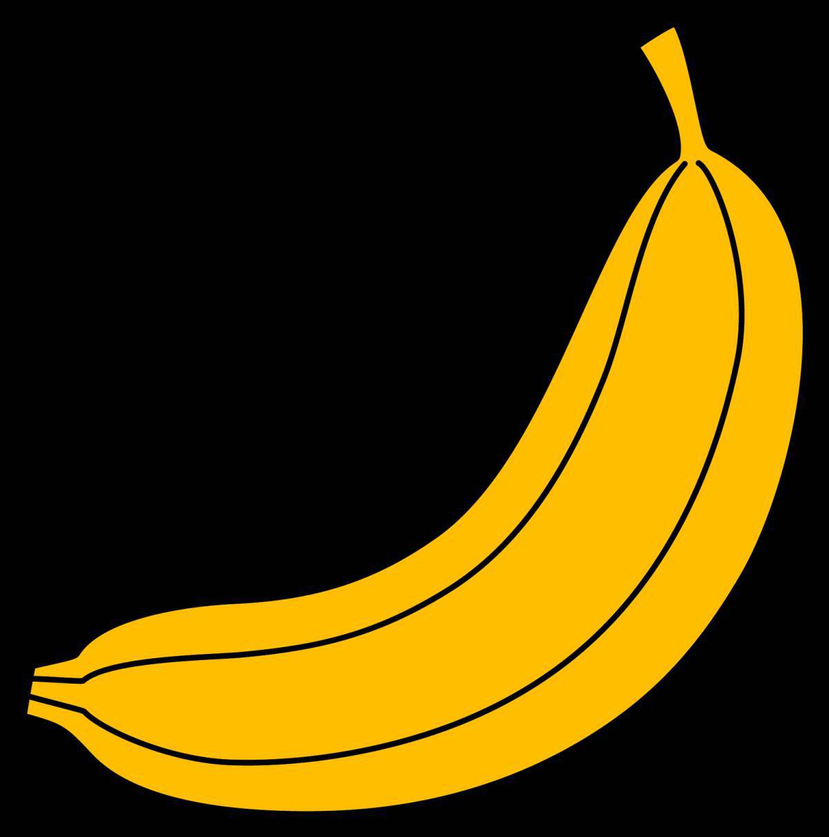 Рисунок банан #19