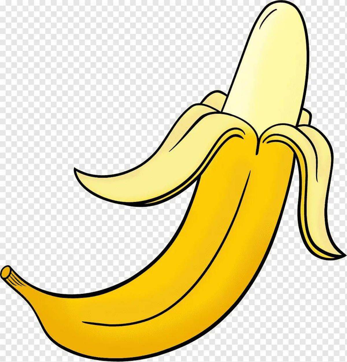 Картинка банан. Бананы мультяшные. Нарисовать банан. Стилизованный банан. Банан рисунок для детей.