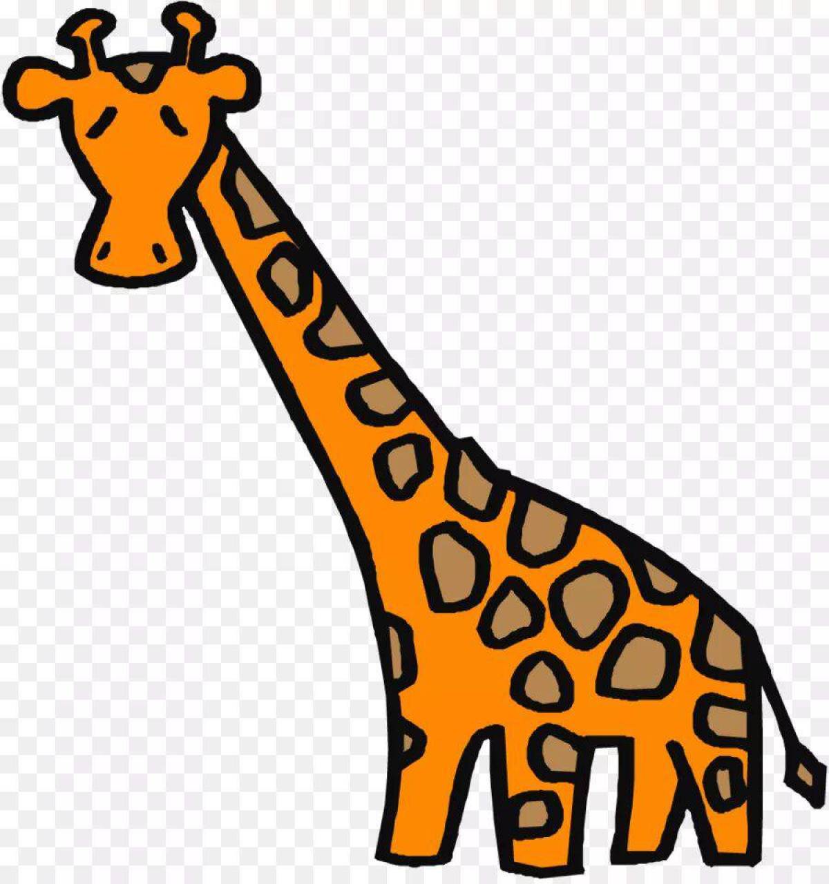 Рисунок жираф для детей #22