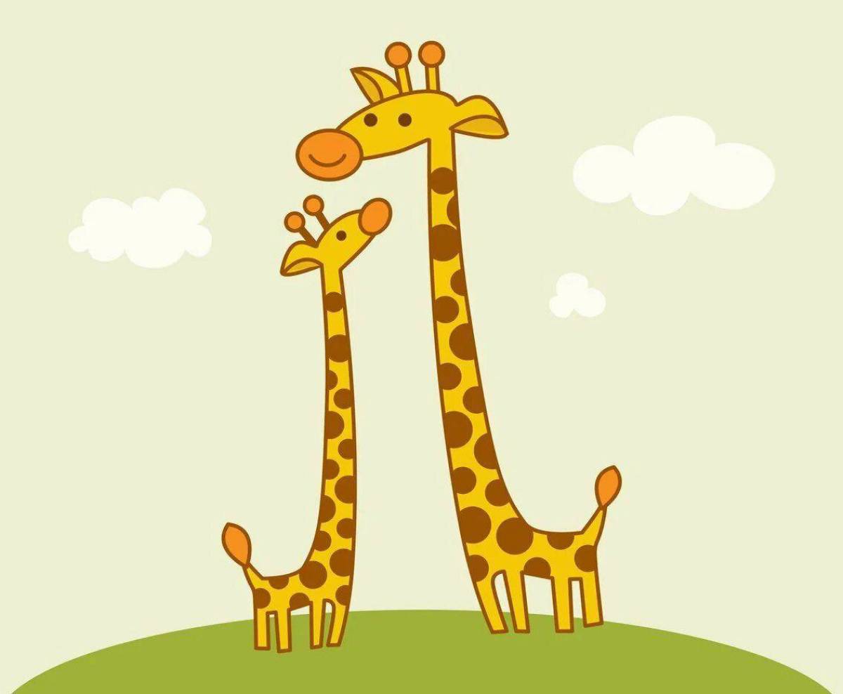 Рисунок жираф для детей #34