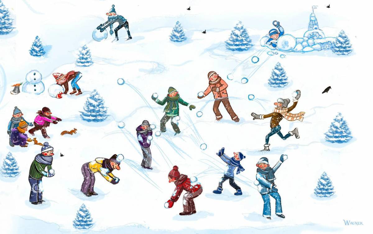 Рисунок зимние забавы #33