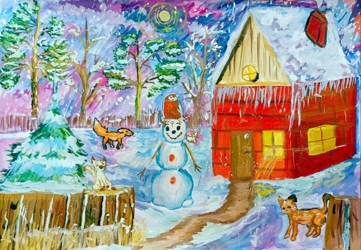 Рисунок зимняя сказка #8