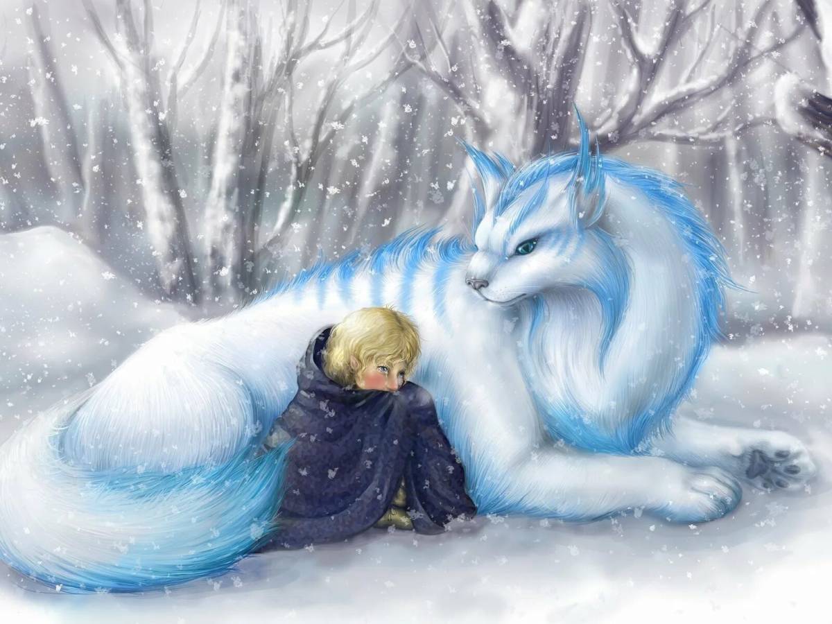 Рисунок зимняя сказка #10