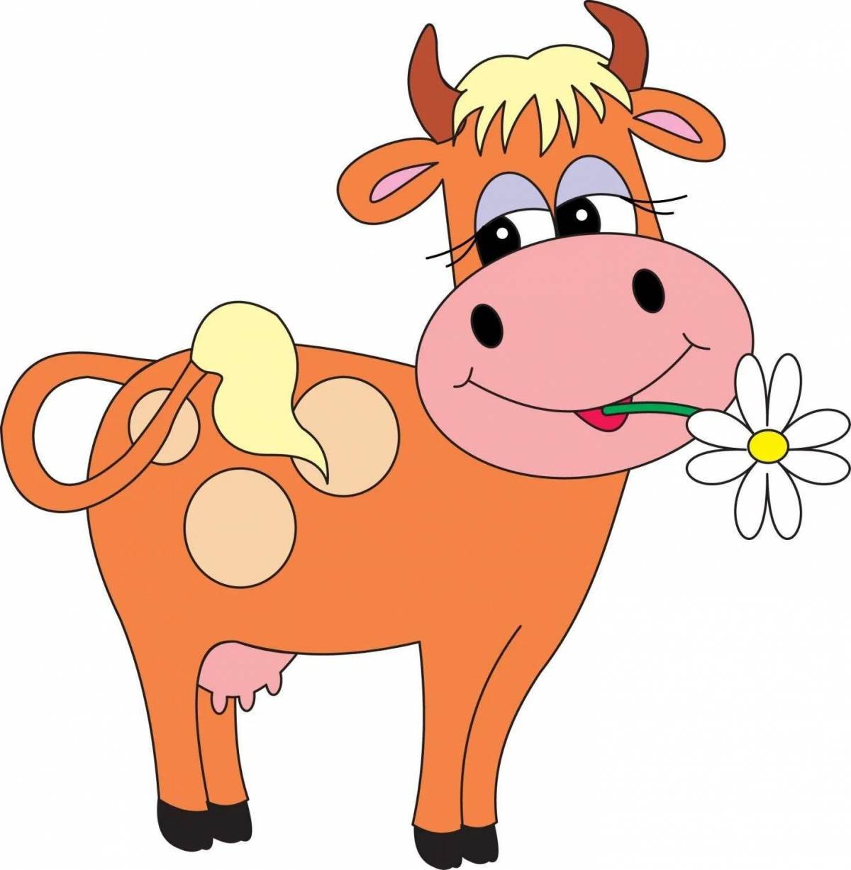 Рисунок корова для детей #1