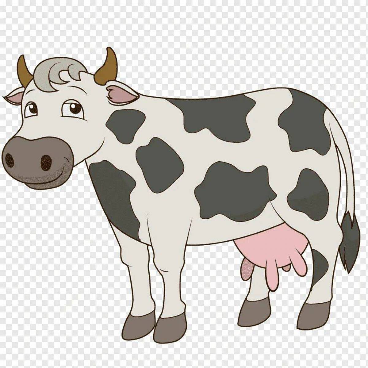 Рисунок корова для детей #2