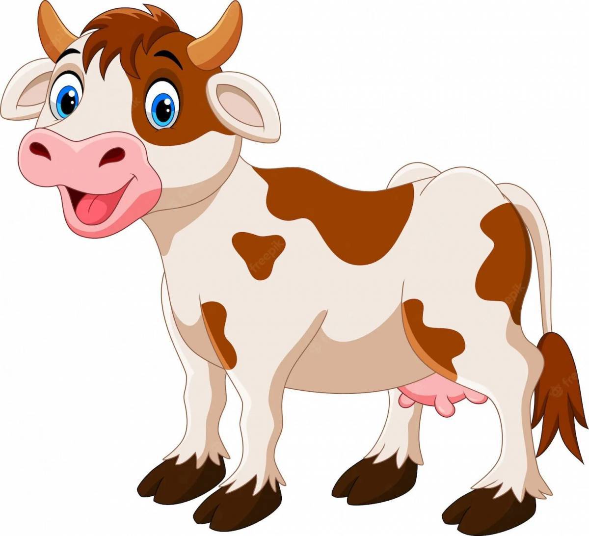 Рисунок корова для детей #5