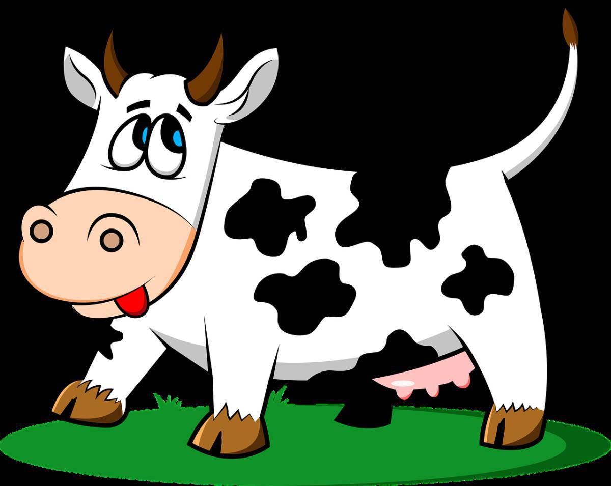 Рисунок корова для детей #6