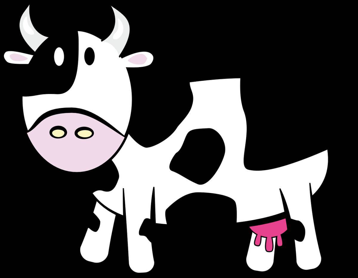 Рисунок корова для детей #7