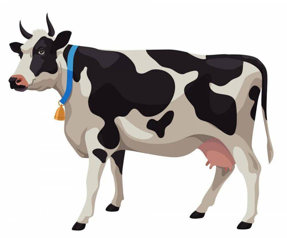 Рисунок корова для детей #8