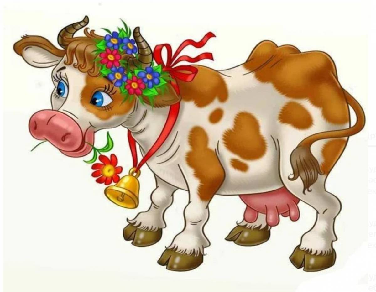 Рисунок корова для детей #11