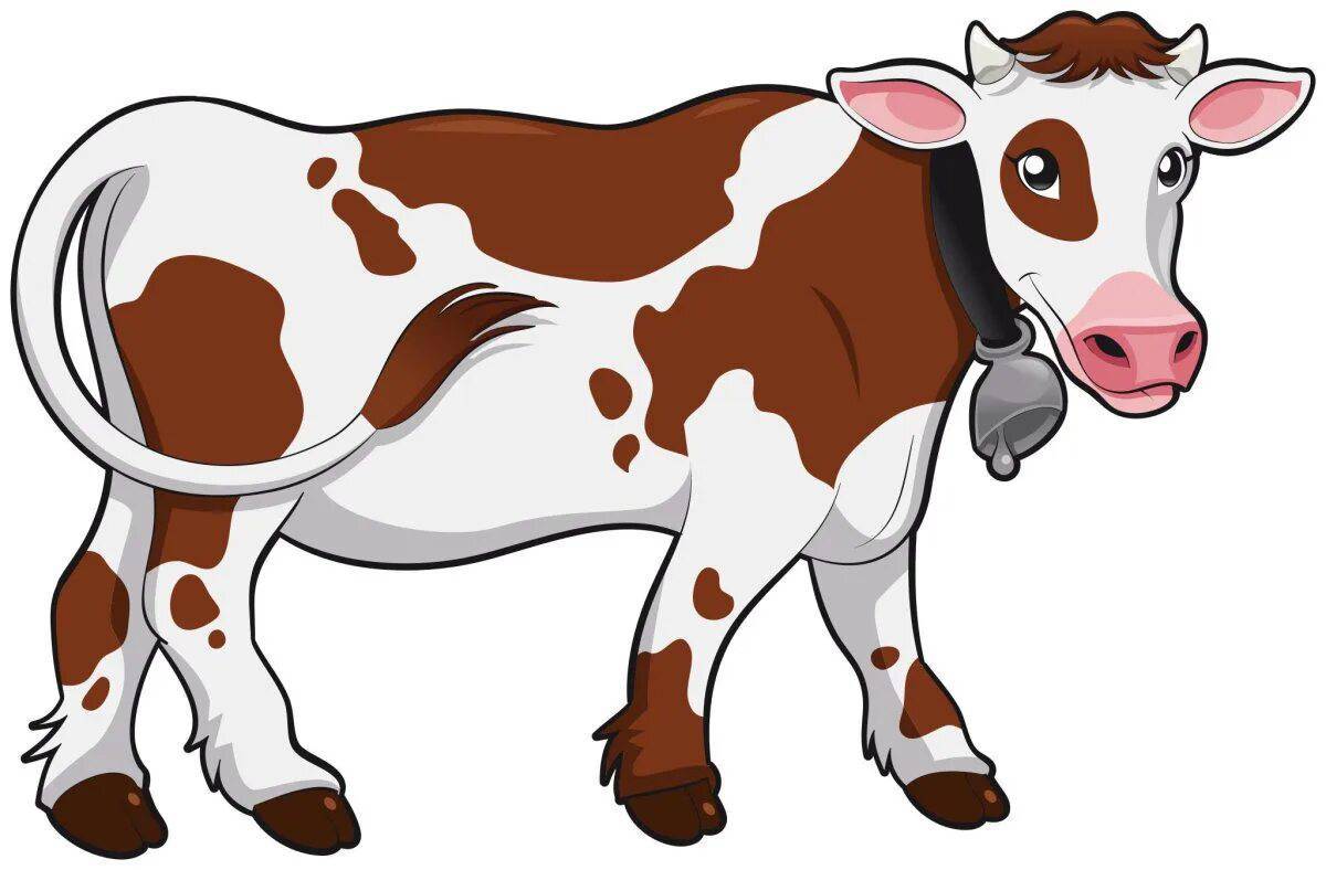 Рисунок корова для детей #13