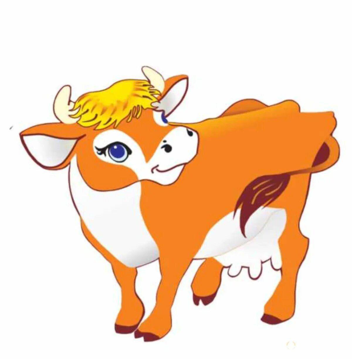 Рисунок корова для детей #14