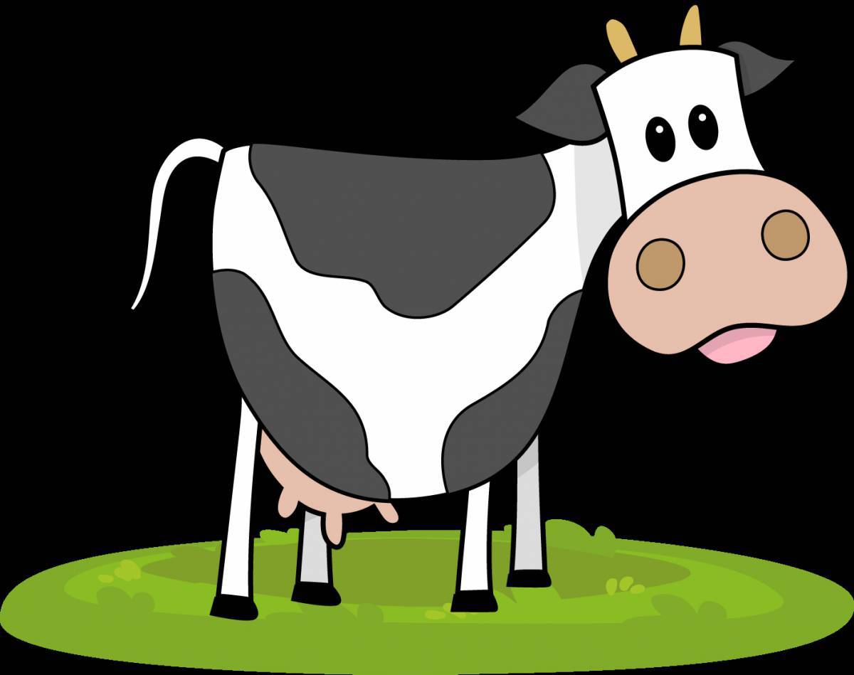 Рисунок корова для детей #16