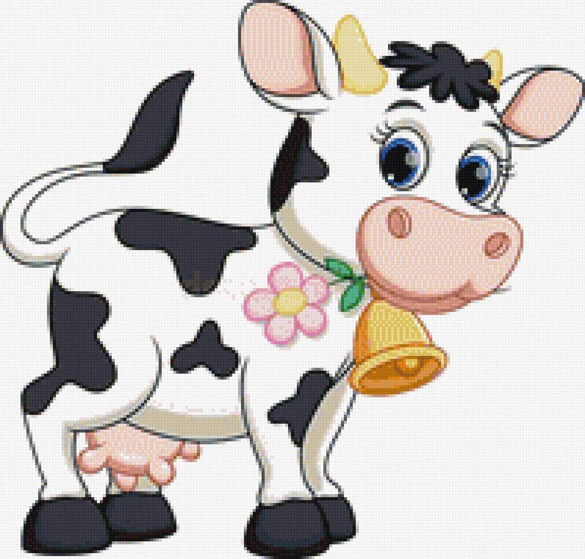 Рисунок корова для детей #18
