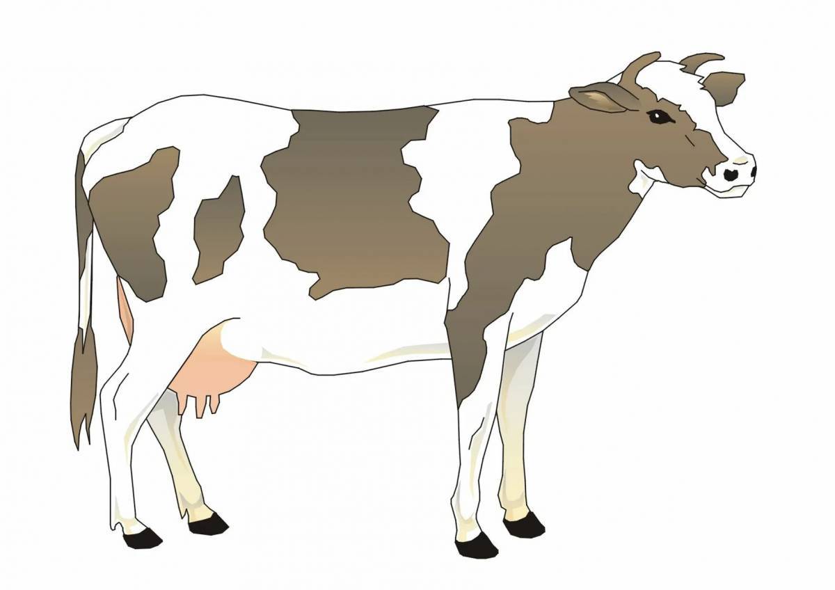 Рисунок корова для детей #22