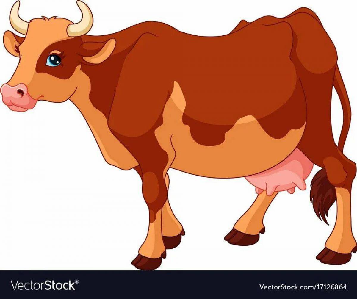 Рисунок корова для детей #23