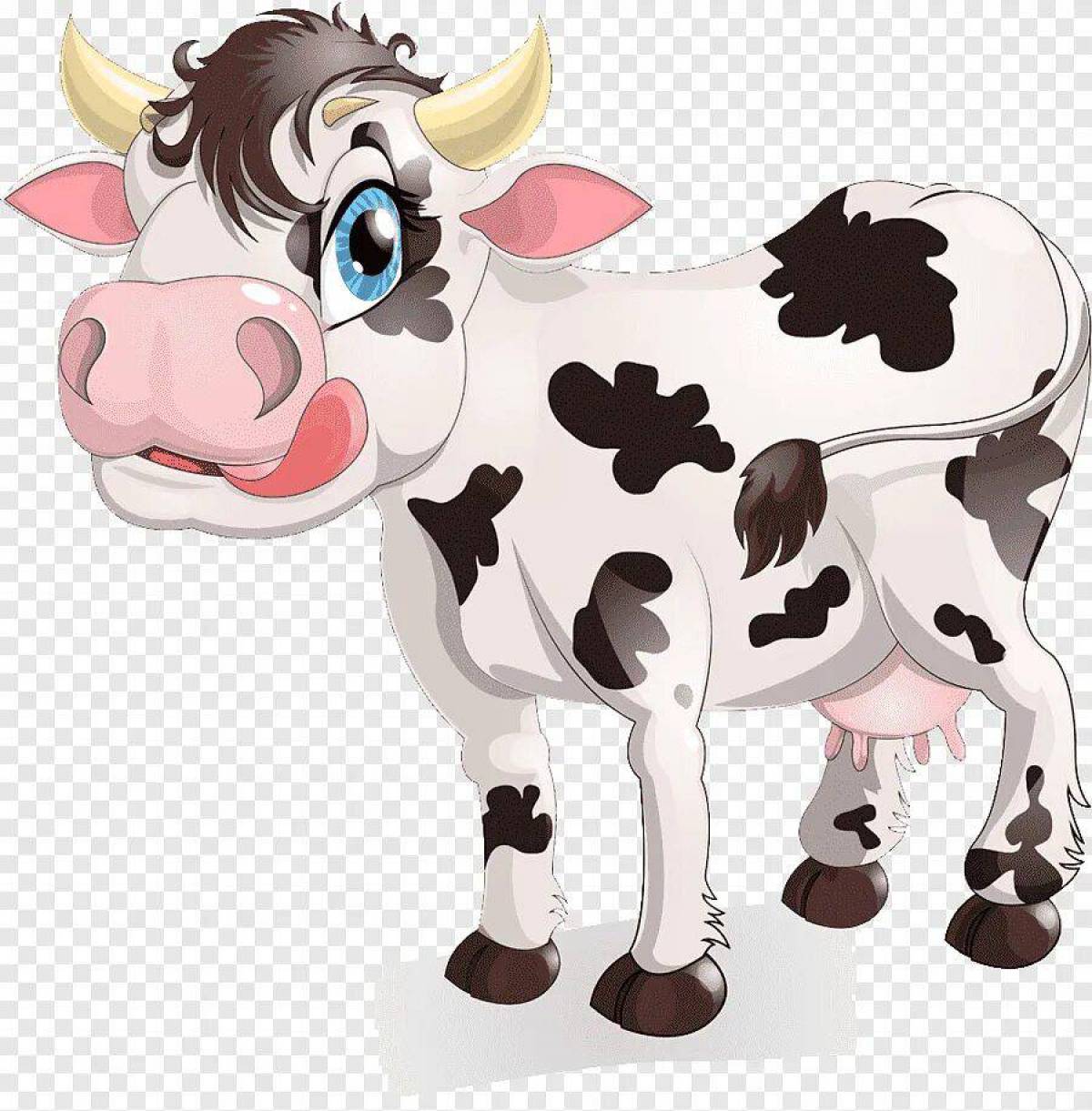 Рисунок корова для детей #25